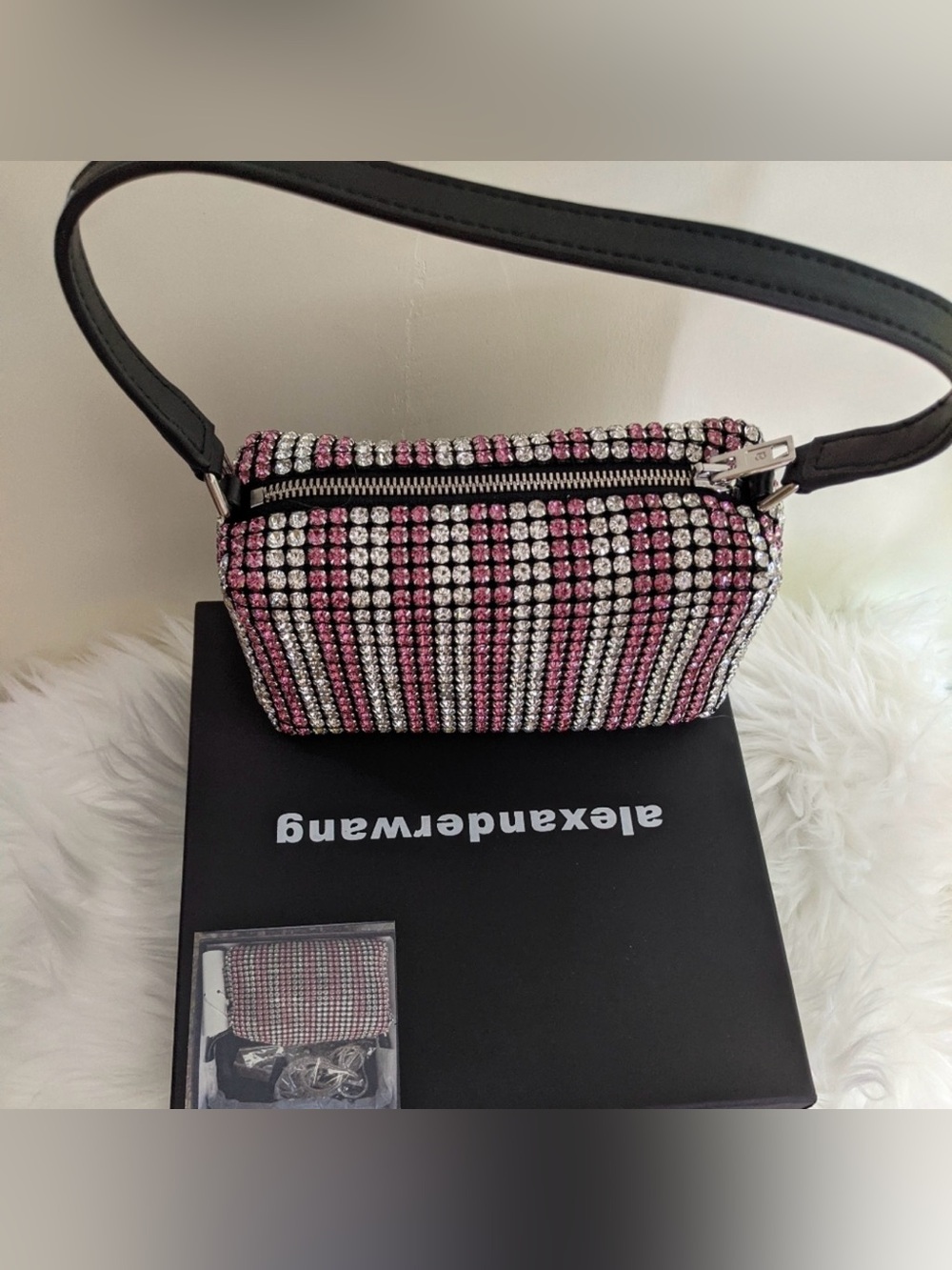 Alexander Wang Pouch Purse Rhinestones